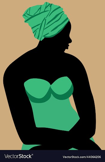 profile portrait of african woman