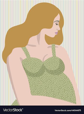 profile portrait of pregnant woman