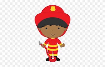 Profissões - Minus - Firefighter Girl Clipart