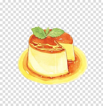 Profiterole Cream Watercolor painting Pudding, cake transparent background PNG clipart