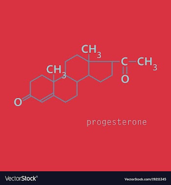 Progesterone molecule structure biochemistry and vector image
