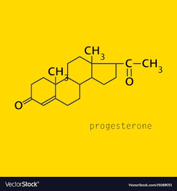 Progesterone molecule structure biochemistry and vector image