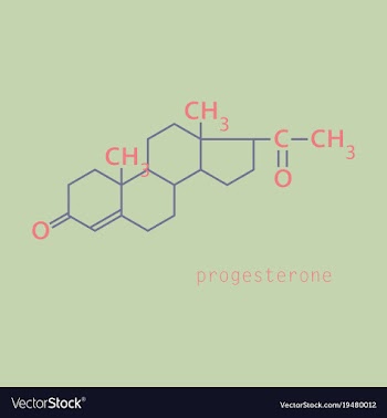 Progesterone molecule structure biochemistry and vector image