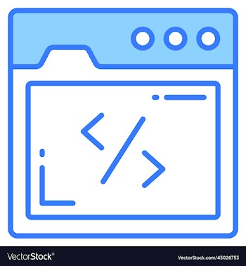 programing icon for graphic and web design