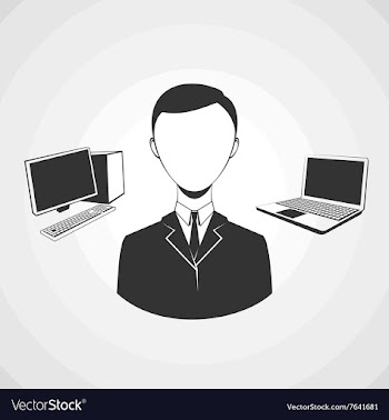 Programmer avatar profile userpic vector image
