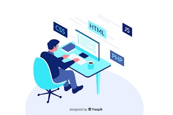Programmer decorative illustration isometric design Free Vector