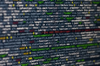 Programming code abstract screen of software developer