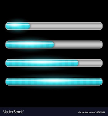 Progress loading bar with lighting vector image