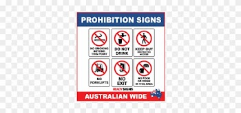 Prohibition No Food Sign