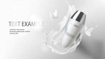 Promo poster for roll-on cosmetics Free Vector