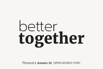 Promot & Amatic SC open | Free Font Add-on - rawpixel