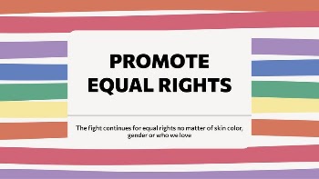 Promote equal rights presentation template, | Free Vector Template - rawpixel