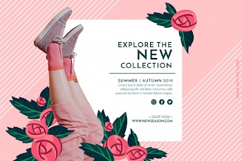 Promotion fashion banner Free Vector