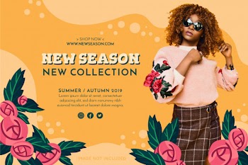 Promotion fashion banner Free Vector