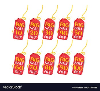 promotional discount signs with percent off