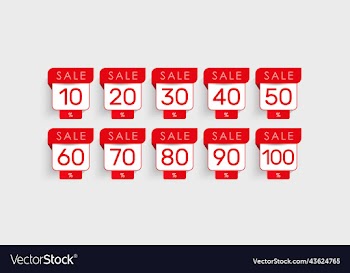 promotional discount signs with percent off