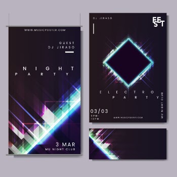 Promotional layout set Free Vector