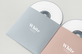 Promotional material cd package mockup Free Psd