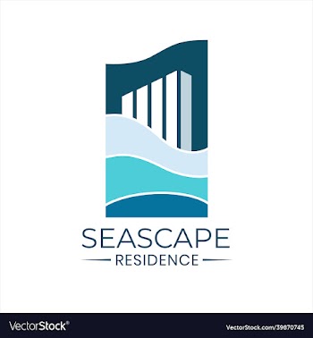 property logo design seascape and condominium
