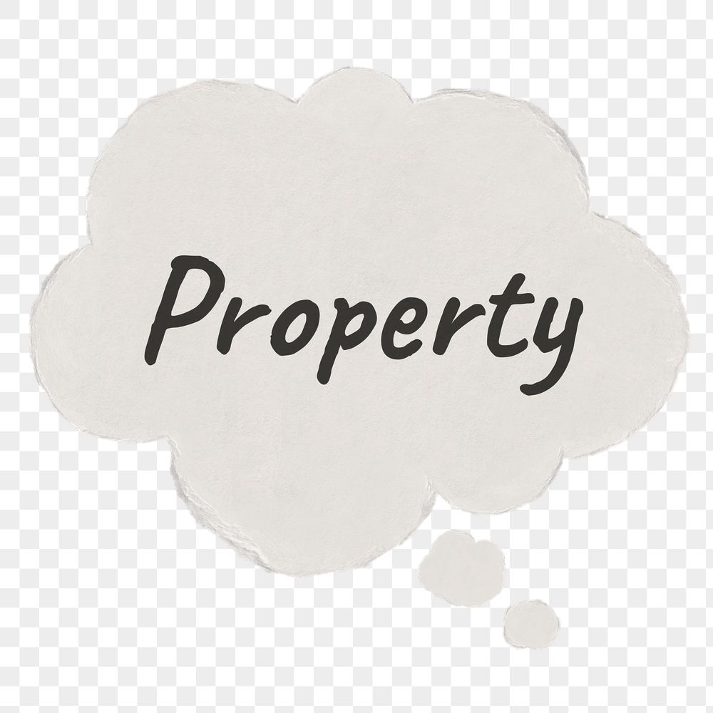 Property png typography sticker, real | Free PNG - rawpixel