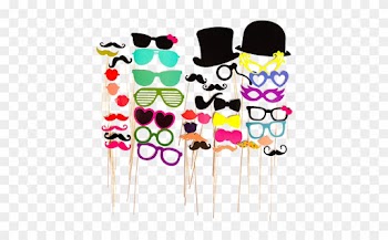 Props Masks Hats Photo Booth Hire Long Props Strip - Booth Frames
