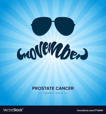 Prostate cancer awareness month in november vector image