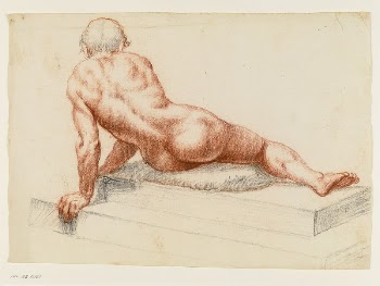 Prostrate male nude turned to the left | Free Photo - rawpixel