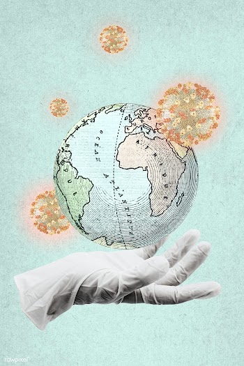 Protect the planet earth from coronavirus background | Free  illustration - 2317961