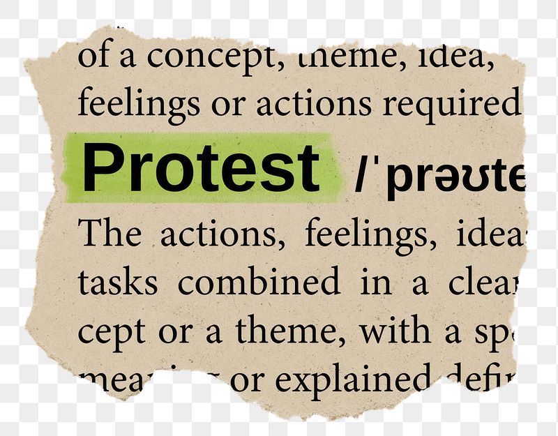 Protest png word sticker, torn | Free PNG - rawpixel