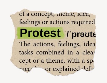 Protest ripped dictionary, editable word | Free PSD - rawpixel