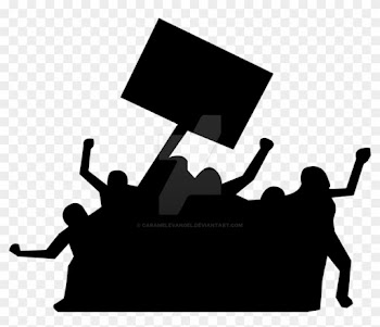 Protesting Crowd By Caramelevangel - People Protesting Cartoon Transparents