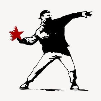 Protestor sticker, demonstration illustration vector. | Free Vector - rawpixel