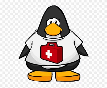 Provide Medical Help T-shirt From A Player Card - Club Penguin Popcorn