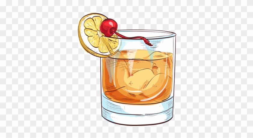 Przepis Na Drink Whisky Sour - Old Fashioned Drink Sketch