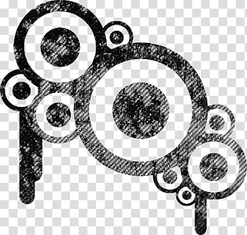 PS Retro Grunge brush, black and white abstract painting transparent background PNG clipart