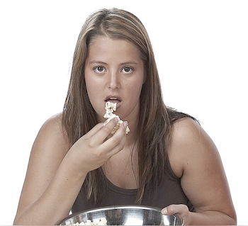 PsBattle: Shocked (or unamused) Girl Eating Popcorn : photoshopbattles