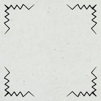 Psd frame border bohemian zigzag ornament