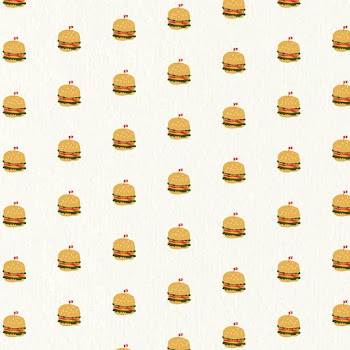 Psd hand drawn burger pattern background
