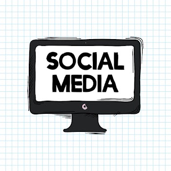 Psd social media text pastel doodle cartoon clipart