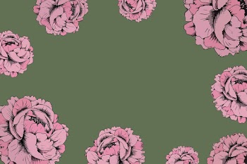 Psd Vintage pink rose frame design