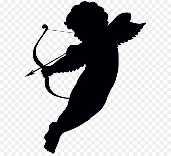 Psyche Revived by Cupid's Kiss Cupid and Psyche Silhouette - Cupid with Bow Transparent PNG Clip Art Imag 