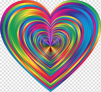 Psychedelia Abstract art Heart , Tunnel transparent background PNG clipart