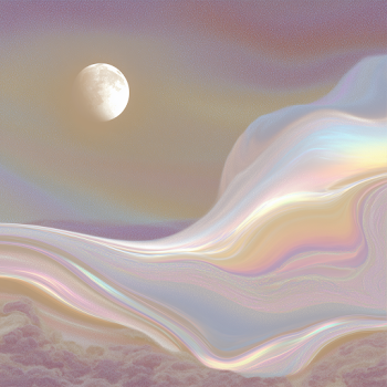 Psychedelic 70s Moonrise Background