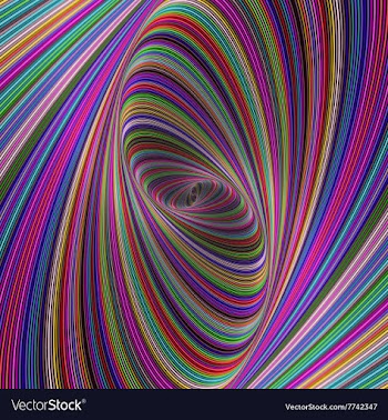 Psychedelic color ellipse background vector image