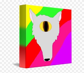Psychedelic Cyclops Wolf By Sarah - Cat
