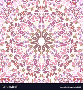 Psychedelic dynamic circular mosaic pattern vector image