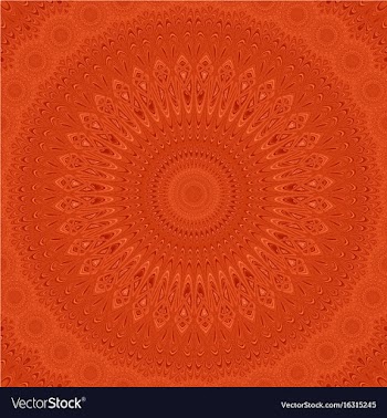 Psychedelic mandala fractal background - circular vector image