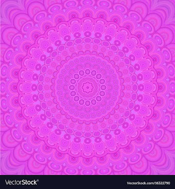 Psychedelic mandala fractal background - round vector image