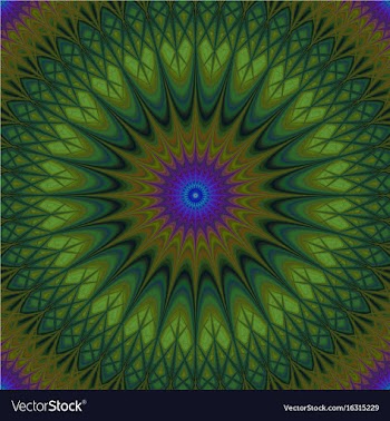 Psychedelic mandala fractal background vector image