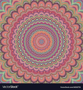 Psychedelic mandala ornament background vector image